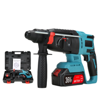 Perceuse à percussion rotative multifonctionnelle 21V DIY, marteau électrique industriel pour béton, alimenté par batterie au lithium