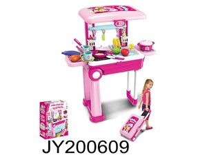 Jouets alimentaires avec adorable valise de voyage, jeu de <span class=keywords><strong>cuisine</strong></span> d'imitation avec lumière et son, jouets de <span class=keywords><strong>cuisine</strong></span> pour enfants - Product Image 6