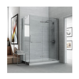 Venta al por mayor 6MM 8MM 10MM <span class=keywords><strong>hojas</strong></span> de vidrio templado de seguridad Panel de <span class=keywords><strong>ducha</strong></span> puertas de vidrio pared Panel de <span class=keywords><strong>ducha</strong></span> vidrio templado para puerta de baño - Product Image 1