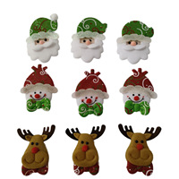 Nouveaux accessoires de Noël en tissu peluche brossé pour dessins animés : rennes, bonhommes de neige, Père Noël, sapins de Noël ; Bandeau DIY
