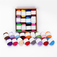 Yarn Craftsman 100% Polyester 4 Ply Knitting Diy Crochet Medium Thick Colorful Twisted Yarn for Colth 10g/20g/50g/100g Ball