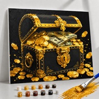 Kit de peinture par numéros Paintboy DIY, art moderne, nature morte imprimée, avec cadre en bois et toile de coton tendue, cadeau de Noël