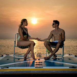 <span class=keywords><strong>Inflatable</strong></span> अस्थायी समुद्री समुद्र नाव नाव तैरना मंच के साथ पानी जेट स्की एयर डॉक सुरक्षित शुद्ध पानी पार्क - Product Image 6