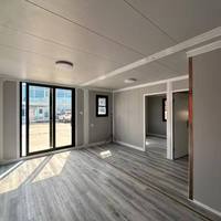 Maison conteneur extensible résistante aux ouragans en gros avec 2 chambres, 1 salle de bain, cuisine, maison préfabriquée au design moderne