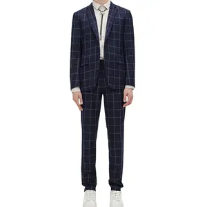 New Style Latest Design Plaid Men Suit Slim Fit Business Blazer Fashion Custom Mens Suit