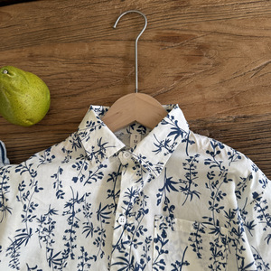 Chemises fines pour garçons, nouvelle collection d'été, design <span class=keywords><strong>peinture</strong></span> à l'encre, t-shirts à manches courtes en coton pur pour enfants - Product Image 4