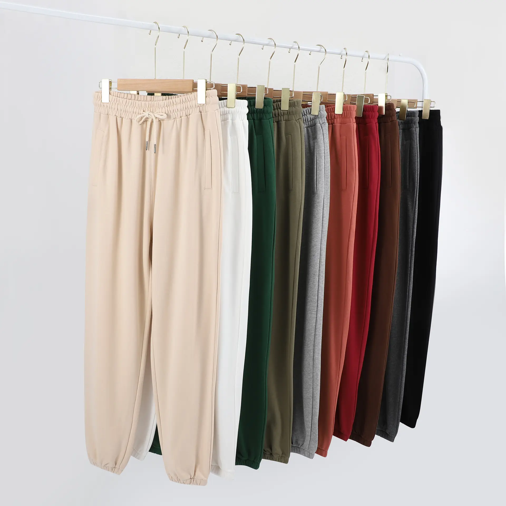 MTR3205 High Quality Low OEM MOQ 320g 100% Cotton Wide Leg Jogger Sweatpants Plus Size Men's Pants