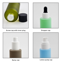 Flacon de pulvérisation à pompe compte-gouttes en verre de 30ml 1oz 2oz 3oz avec boîte en papier pour emballage cosmétique avec logo imprimé personnalisé