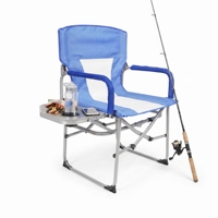 Chaise de Réalisateur Légère et Portable en 600D, Chaise Pliante Surdimensionnée avec Table Latérale pour le Camping en Plein Air, la Pêche et les Pique-niques