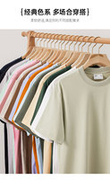 Yancai vêtements fabricant en gros personnalisé 240g 100% coton blanc goutte T-Shirt solide tricoté grande taille hommes T-Shirts