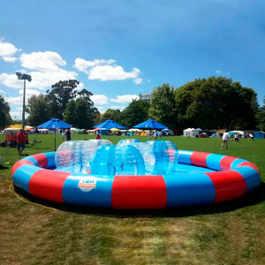 Piscina inflable redonda grande y colorida para verano, bolas para caminar en el agua, juegos de bolas Zorb de pesca, juguetes, juego deportivo - Product Image 6