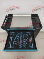Banc de travail métallique certifié CE avec chariot et armoire en SPCC, durable et professionnel, avec 258 outils manuels CR-V, OEM
