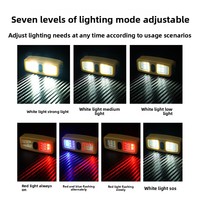 Quhike Nouvelle Lampe LED Stroboscopique Portable Multifonctionnelle à Clipser, Rechargeable, Ultra-légère, 0.37W, à Intensité Variable, pour Camping en Extérieur et Avertissement de Sécurité