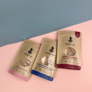 Emballage alimentaire écologique recyclable, sachet debout personnalisé, différentes tailles, friandises pour chiens lyophilisées, sachet en mylar pour collations avec fermeture éclair - Product Image 2