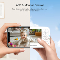 Tuya Akıllı Bebek Uyku Monitörü Gece Görüşü Sıcaklık Ağlama Sesi Algılama 720P 5 İnç Ekranlı Bebek Monitörü Kamera ve Sesli