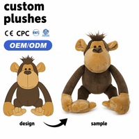 Boneka Hewan Isi Dakron Custom - Logo Personalisasi Super Lembut OEM/ODM Tersedia Hadiah Ulang Tahun Pereda Stres