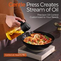 Pulvérisateur et distributeur d'huile 2-en-1 en verre – Bouteille de pulvérisation d'huile d'olive pour la cuisson, le barbecue, les salades – Gadget de cuisine