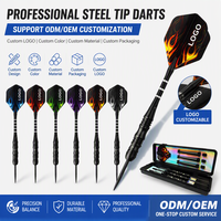 Fléchettes professionnelles personnalisables avec corps en acier, pointe en acier 95%, tige en aluminium, 26g, diamètre 6.5mm, emballage personnalisé 15040