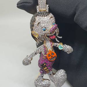 Colgante de Moissanita Premium con Diamantes, Estilo Hip Hop, Plata de Ley 925, Brillante, Diseño Exclusivo, Joyería de Moda para Hombre y Mujer - Product Image 3