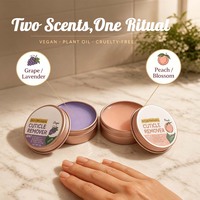 Crème Exfoliante pour Cuticules 4-en-1 20g à Base d'Huiles Végétales Végétaliennes, Adoucissant, Baume pour Peaux Mortes, Revitalisant pour Doigts, Raisin Pêche OEM ODM