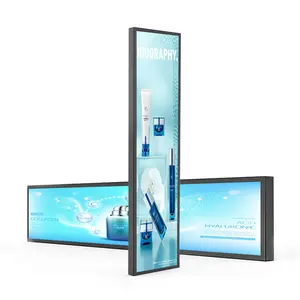 Supermarket Ultra Wide Strip Shelf Edge Advertising Digital Signage 35 inch digital menu board monitor Stretched Bar Display