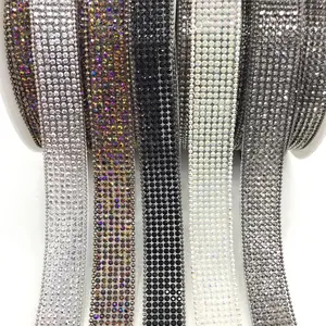 L188 1.5cm hotfix harz strass trim kette für hosen schuhe taschen eisen auf adhesive strass banding bekleidungs zubehör