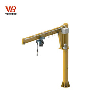 Haute performance 5 tonnes montée sur colonne potence grue bras d'orientation charge lourde levage certifié CE télécommande roulement moteur pompe