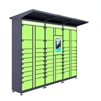 Casier de rangement intelligent pour colis avec serrure électronique, armoire métallique extérieure résistante à la rouille pour les communautés résidentielles et la gestion de propriétés