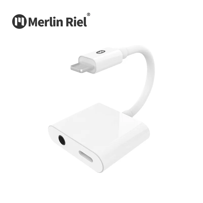 Merlin Riel cabo adaptador earphone music audio jack aux adapter for iphone lighting to 3.5 mm headphone adapter