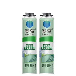 SAIGAO 750ml Spray d'isolation à bas prix Mousse de polyuréthane PU imperméable à l'eau Adhésif de pulvérisation de mousse de polyuréthane PU