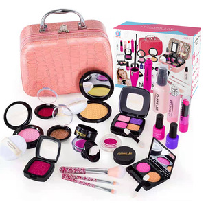 Kit de maquillage de simulation écologique pour enfants, jeu d'imitation DIY pour filles avec trousse de maquillage - Product Image 1