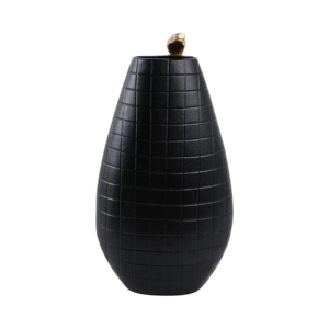 Vaso Scultoreo a Forma di Serpente Nero con Decorazioni Dorate, Elemento Decorativo per Soggiorno, Camera da Letto, Sala da Pranzo, Ufficio - Product Image 4