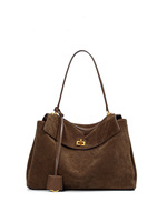 Sac fourre-tout en cuir véritable de luxe grande capacité Sac à main à bandoulière pour femme avec rabat à fermeture pour le travail et l'usage quotidien