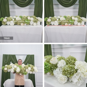 Camino de Mesa de Rosas Artificiales Personalizables, Decoración Floral de Seda Multicolor para el Pasillo y Centros de Mesa para Eventos de Boda - Product Image 2