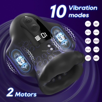 Masturbateur masculin avec écran LCD, vibrateur de pénis à double moteur, structure 3D, jouets sexuels pour hommes, masturbateur de poche