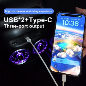 Nuevo Difusor de Aire Trasero para Auto Navihua con Luces Ambientales y Puerto de Carga USB Tipo-C para <span class=keywords><strong>Benz</strong></span> Clase A, CLA, <span class=keywords><strong>GLA</strong></span>, Clase B 2012-2018 - Product Image 3