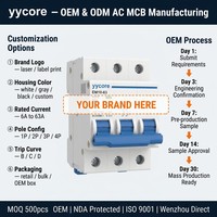 Disjoncteur miniature MCB 1P 2P 3P 4P 6-63A 10kA AC 230V Courbe C IEC 60898-1 CE CB