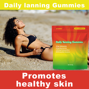 Gomitas Bronceadoras Diarias con Astaxantina, Realzan el Bronceado Natural, Nutren y Protegen la Piel, L-Tirosina, Betacaroteno, Brillo sin Sol, 60 Unidades - Product Image 2