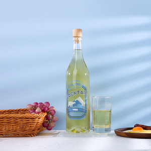 Rond Whisky <span class=keywords><strong>Cidre</strong></span> Liqueur Boisson Vin Bouteilles En Verre Clair Brandy 750ml Vin Vodka <span class=keywords><strong>Gin</strong></span> Bouteille avec Bouchon En Liège - Product Image 3