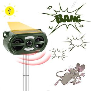 SAIJZEK - Vente en gros - Répulsif à ultrasons pour animaux, alimenté par énergie solaire, pour extérieur - Répulsif contre les serpents, les rongeurs, les souris, les chauves-souris, les chats - Product Image 1