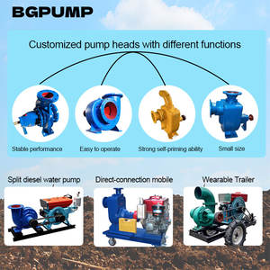 20hp Direto/Belt Drive Alta Capacidade 2 Rodas Movable Agrícola Irrigação Diesel Bomba De Água - Product Image 2