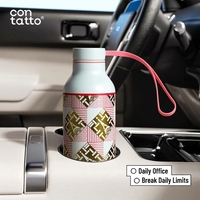Bouteille d'eau isotherme en acier inoxydable rose 500 ml avec motif Tour Eiffel, tendance, pour voyage, cadeaux d'affaires