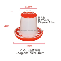 Nouvelle mangeoire à volaille en plastique robuste avec poignée, distributeur automatique de poulet monobloc pour poulailler de jardin, rouge et blanc, garantie 1 an