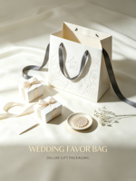Sac en papier crème de luxe avec logo personnalisé et grand nœud en ruban noir pour emballage cadeau de parfums et cosmétiques haut de gamme, sac de shopping