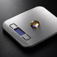 Báscula Digital de Cocina de Acero Inoxidable, Báscula Electrónica de Alimentos de Alta Precisión con Pantalla LCD Retroiluminada para Preparación de Café Gourmet