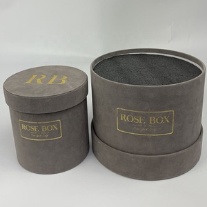 Lussuosa <span class=keywords><strong>Scatola</strong></span> Regalo Rotonda in Velluto e Tubo di Carta Personalizzata con Coperchio, Marca OEM del Guangdong - Product Image 2