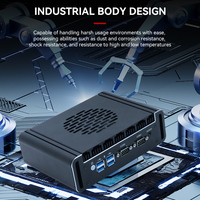 Mini PC Industrial N100 con Intel Celeron de 8.ª/10.ª Generación, Quad Core, Windows, Sin Ventilador, AI Edge, Resistente al Polvo, SSD, DDR4, Enchufe AU y EU, I7, I5