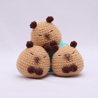 Offre limitée impression numérique en peluche à la main Animal mousqueton jouet au crochet pour les collections de poupées de dessins animés et autres décorations
