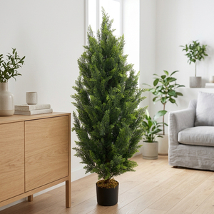Albero di Cedro Cipresso Verde Artificiale Personalizzato Anti-UV per Decorazioni Interne ed Esterne, <span class=keywords><strong>Bonsai</strong></span> in Plastica per Casa e Giardino - Product Image 3