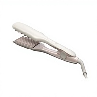 Plancha de Pelo de Cerámica con Calentamiento Rápido PTC, 4 Ajustes de Temperatura (160-220°C), Eléctrica, Compatible con RV, Voltaje Global